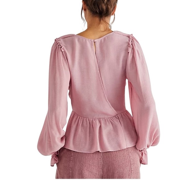 Free People NWT Daia Blouse Mountain Flower Medium Romantic Feminine - Picture 4 of 14